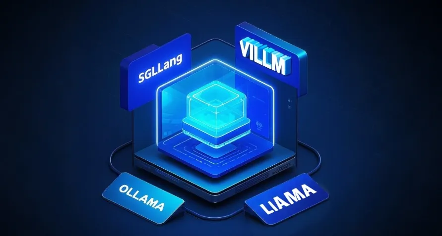 Cover image for 大模型工具对比：SGLang, Ollama, VLLM, LLaMA.cpp如何选择？