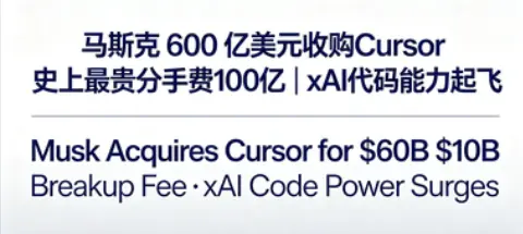 Musk's $600B Cursor Acquisition! Historic $100B 'Breakup Fee' - xAI's Coding Power About to Skyrocket